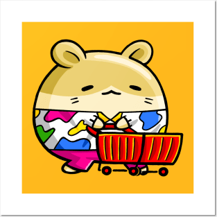 Cute Hamster Shopper Posters and Art